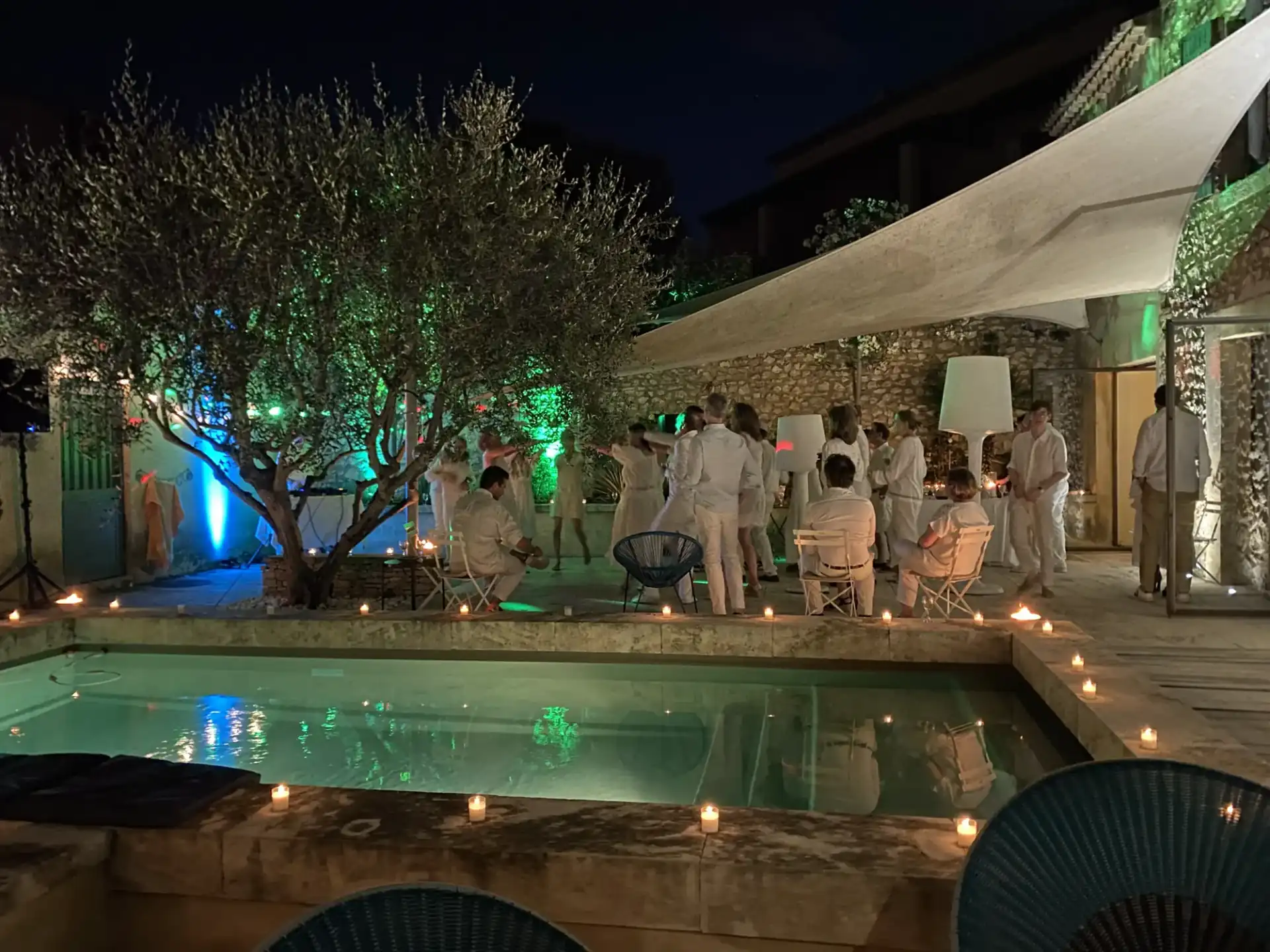 Soirée lounge sous voile lycra
