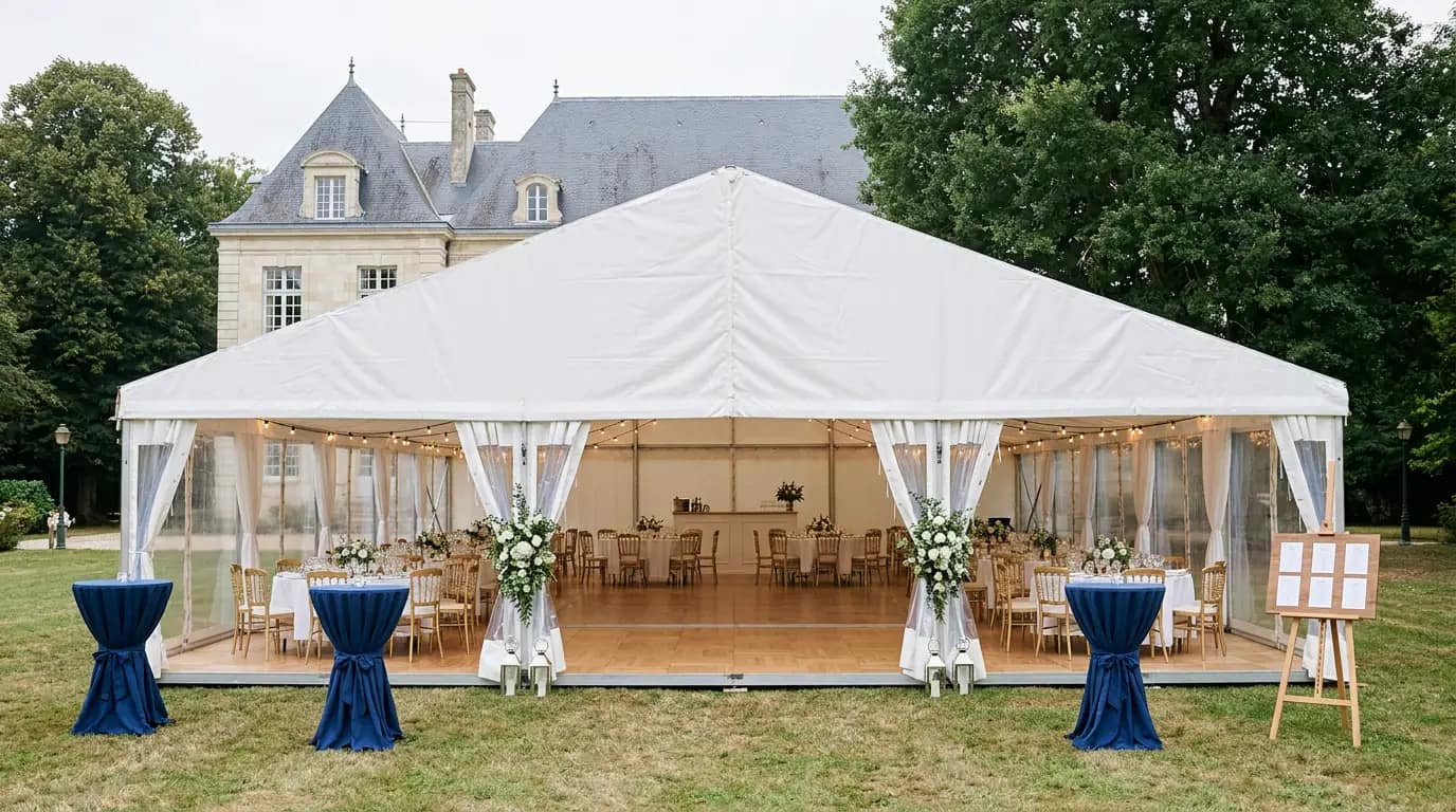 Marquee hire — event tent setup