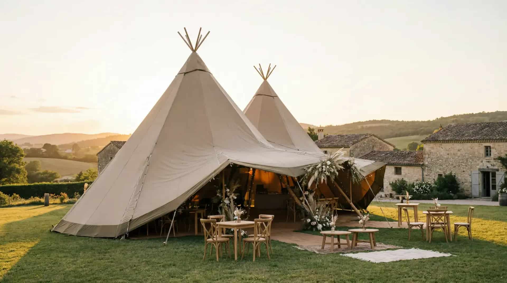Giant tipi hire