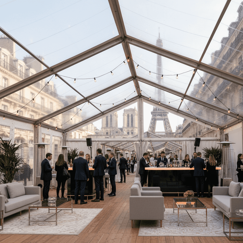 Image illustrating the article: Location chapiteau événement entreprise Paris 2025 : Le guide complet - Location Tente France Blog