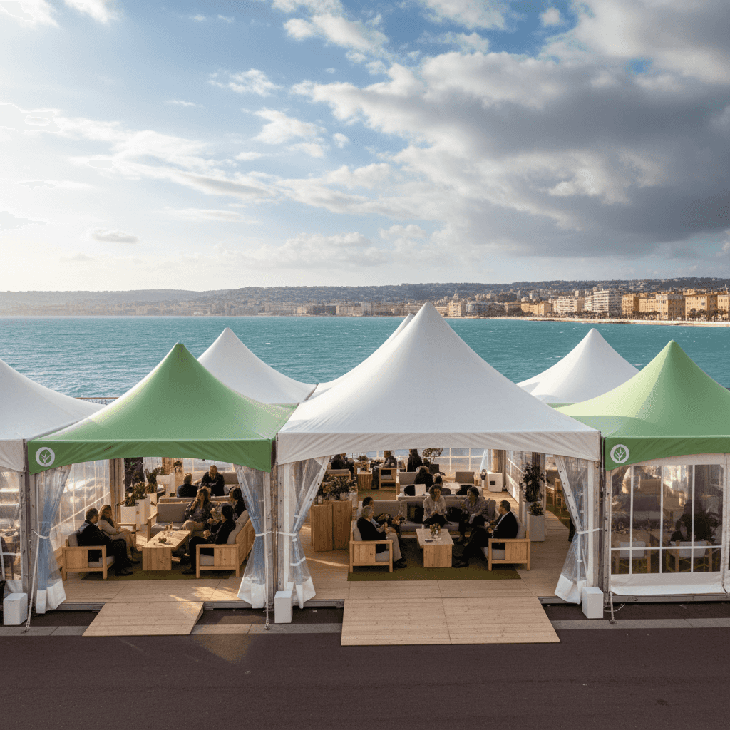 Image illustrating the article: Location Barnum et Tente Pliante à Nice en 2025 : Guide Complet - Location Tente France Blog