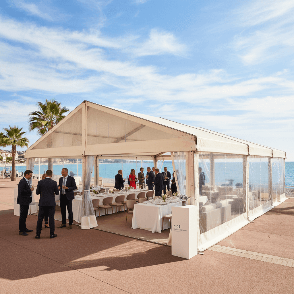 Image illustrating the article: Location Chapiteau Événement Entreprise à Nice en 2026 - Location Tente France Blog