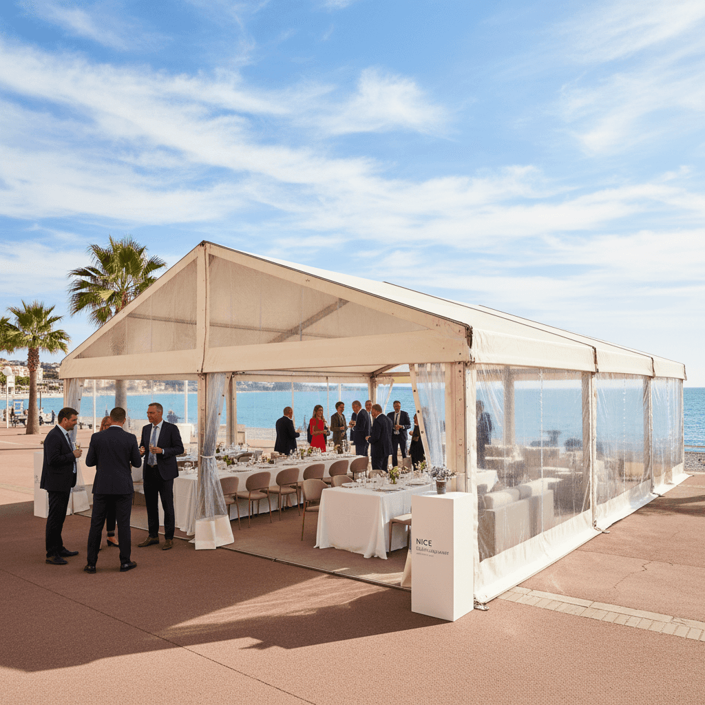 Image principale de l'article : Location Chapiteau Événement Entreprise à Nice en 2026 - Blog Location Tente de réception France